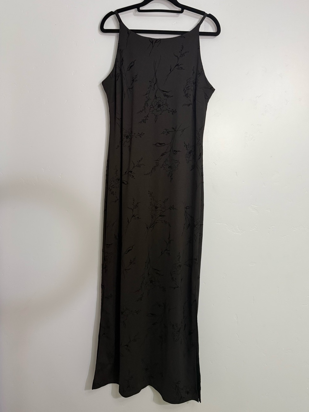 Vintage Floral Slip Maxi Dress Romantic Goth Whimsygoth